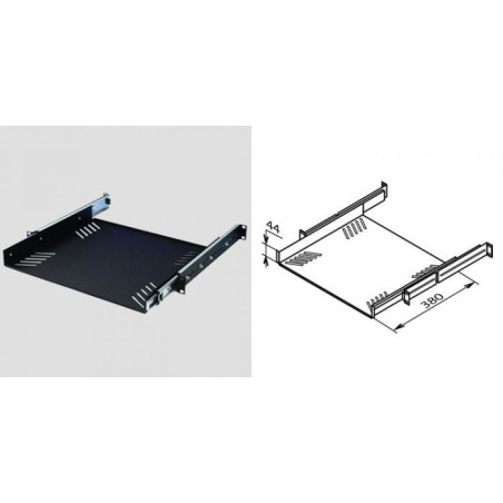 Etagère coulissante 1U prof. 380mm