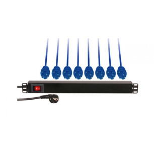 Bloc secteur rackable 1U 8 prises 16A