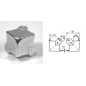 Coin plat 61mm passage 30 x 30 mm
