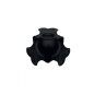 Coin à boule 1,8mm empilable avec passage pour profilé 31x31mm noir