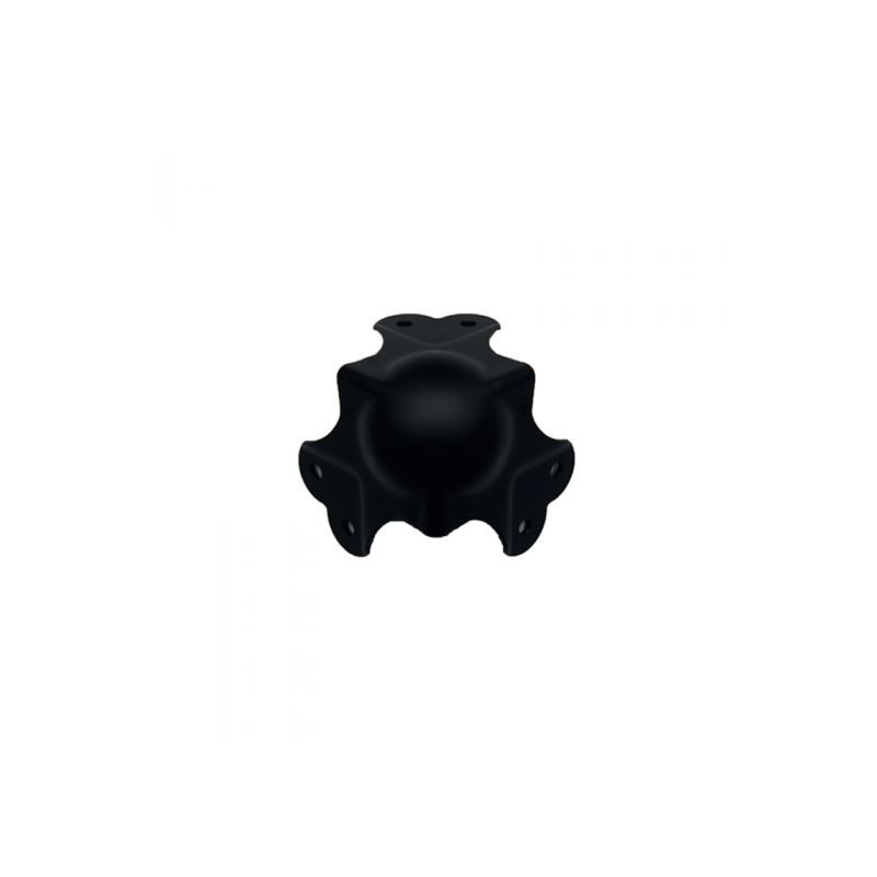 Coin à boule 1,8mm passage pour profilé 31x31mm noir