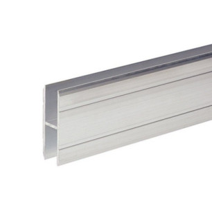 Profilé aluminium en H pour Jonction de Panneaux 10 mm (le mètre)
