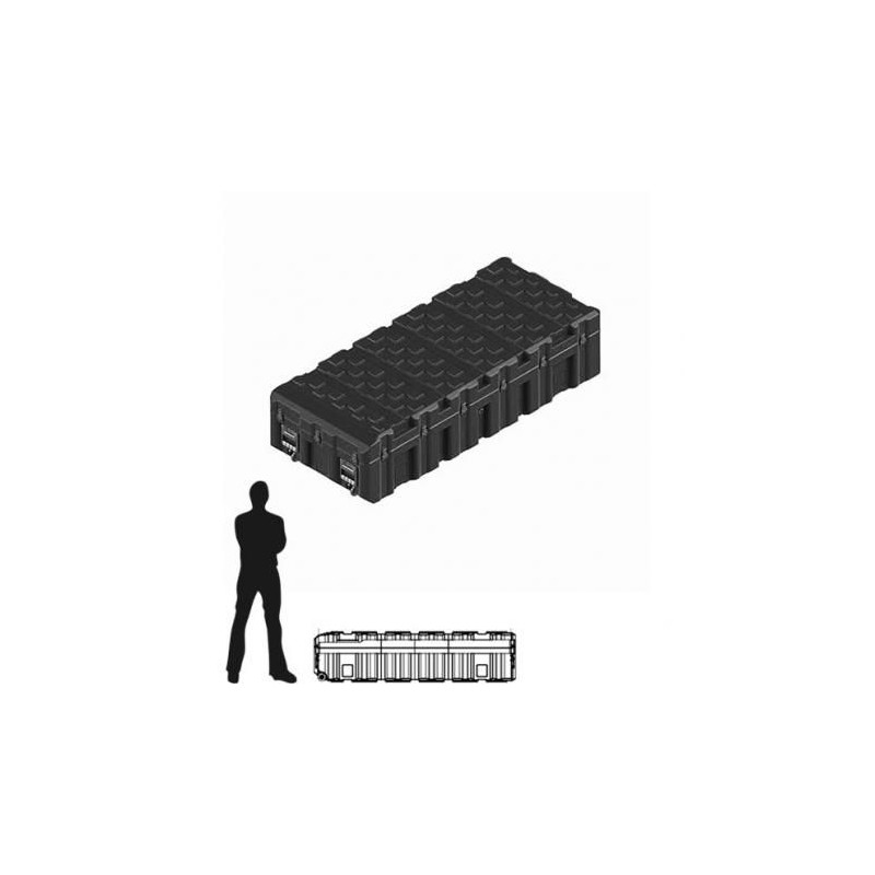 Amazon Case 1716 x 666 x 403 (Int. mm), Noire, couvercle amovible