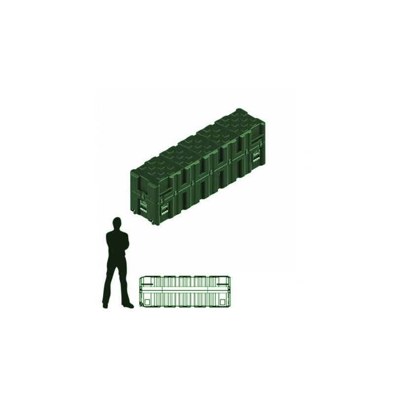 Amazon Case 1715 x 365 x 560 (Int. mm), Verte, couvercle amovible