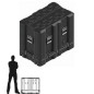 Amazon Case 779 x 446 x 700 (Int. mm), Noire,