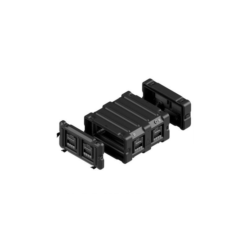 Amazon rack 4U, profondeur châssis 480 mm, couv. arrière 125 mm, Noir
