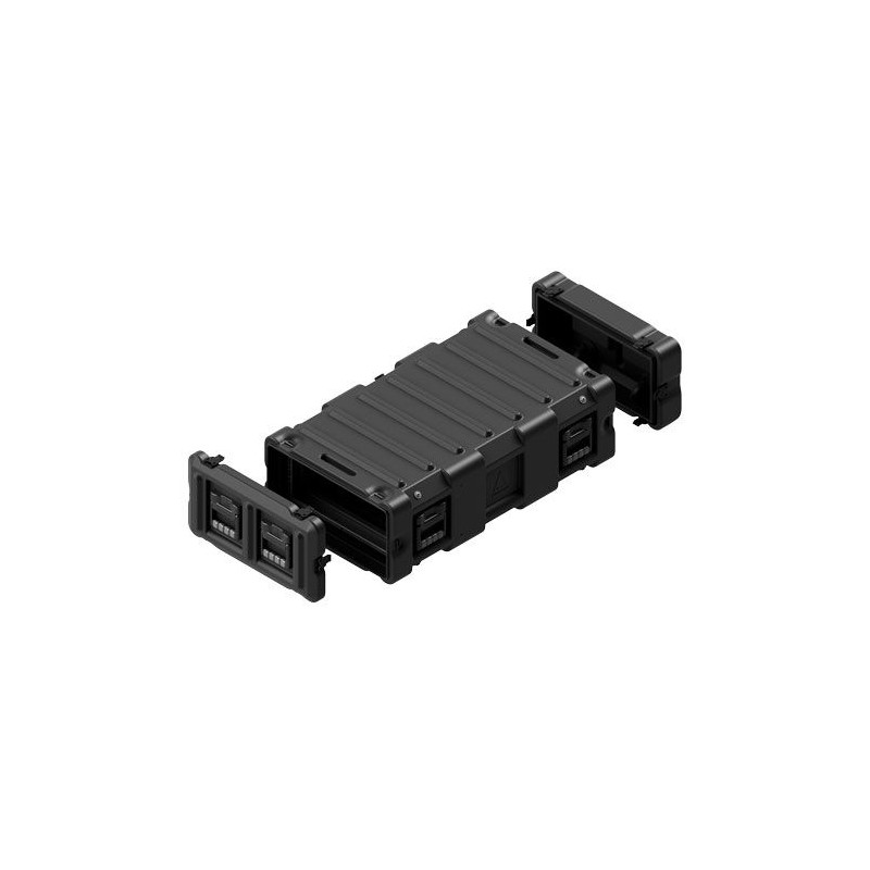 Amazon rack 4U, profondeur châssis 870 mm, couv. arrière 125 mm, Noir