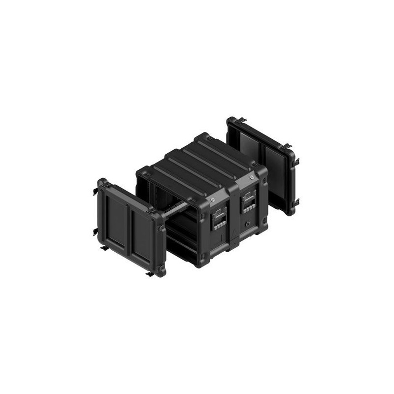 Amazon rack 8U, profondeur châssis 480 mm, couv. arrière 70 mm, Noir