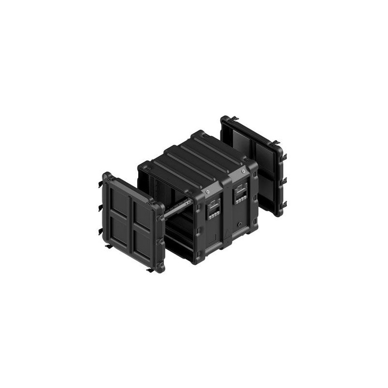 Amazon rack 10U, profondeur châssis 480 mm, couv. arrière 70 mm, Noir