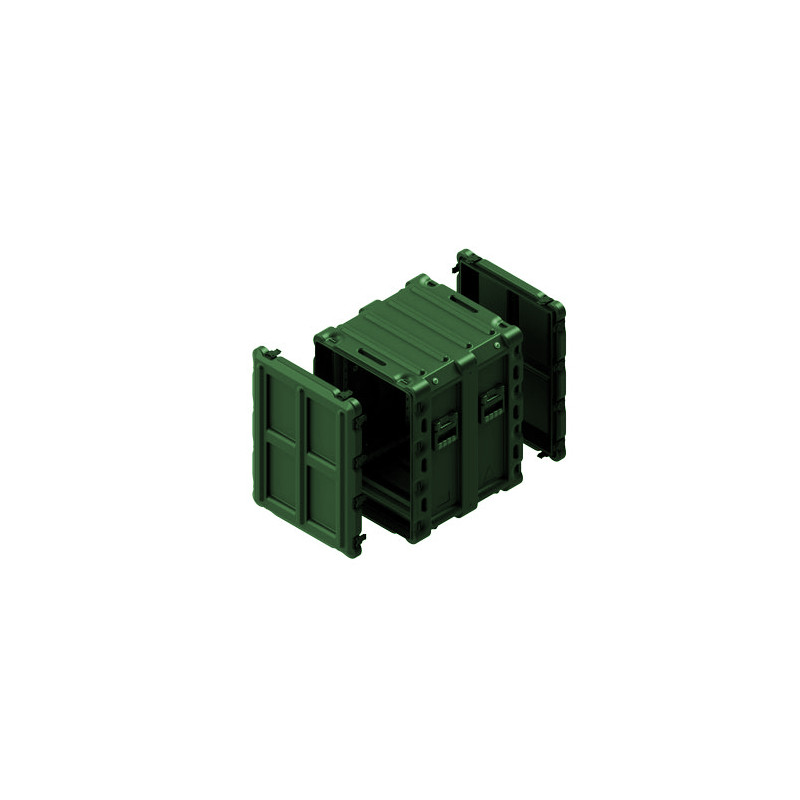 Amazon rack 14U profondeur châssis 480 mm, couv. arrière 70 mm, Vert