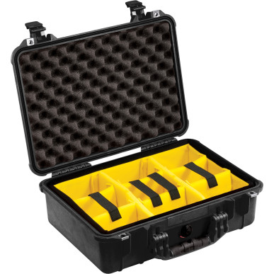 Valise Peli™ 1460 avec kit de cloisons Velcro, noire