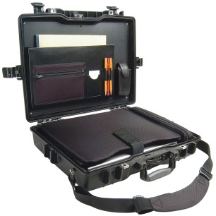 Valise Peli™ 1495 avec emplacement ordin et pochette noire